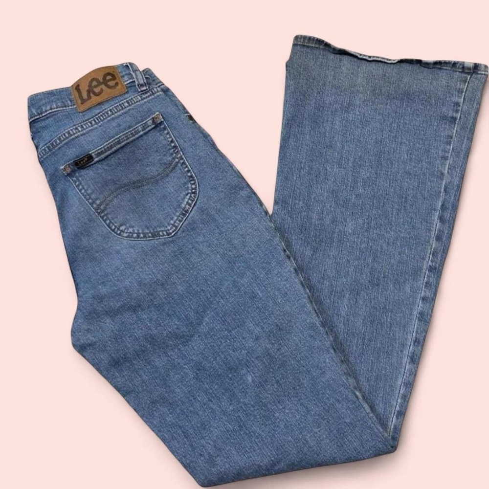 Women's Vintage Lee Y2K Flare Jeans Medium Wash 6 Medium